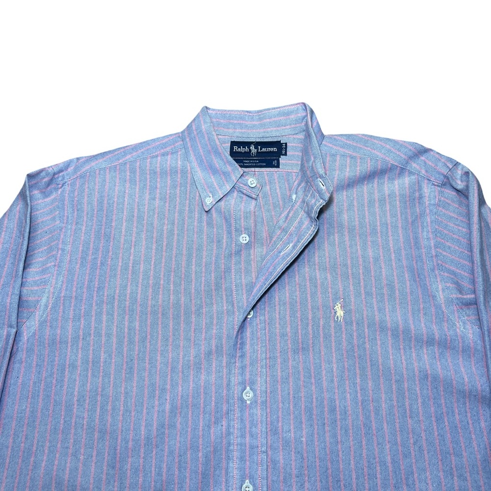 Collectors item vintage Polo by Ralph Lauren Blue Casual Button Down Shirt